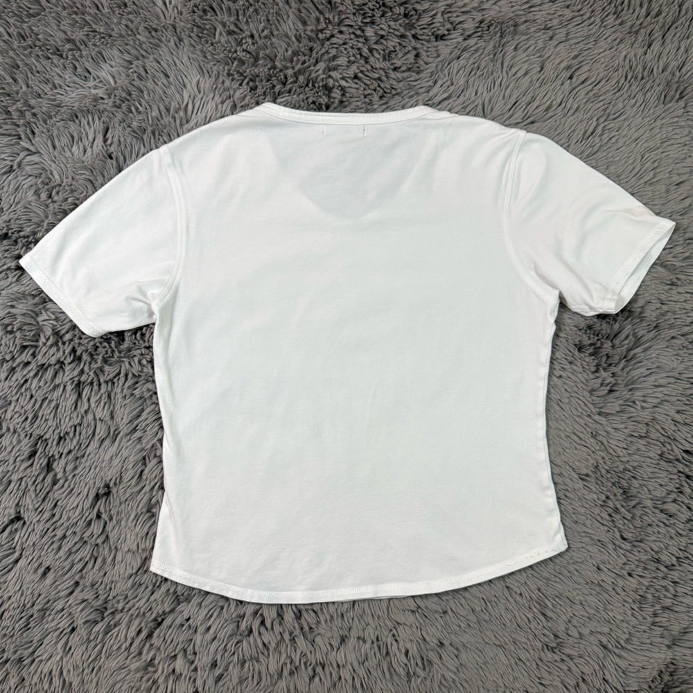 Burberry London White Nova Check Shoulder Tee Size L - Picture 8 of 8